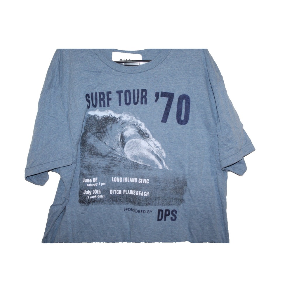 Ditch Plains Surf Tour 70 T Shirt Men’s 3X Blue Graphic Beach Surf Tee